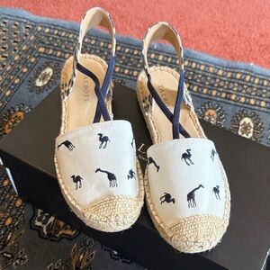 New Talbots Giraffe Espadrilles Size 7.5 with box